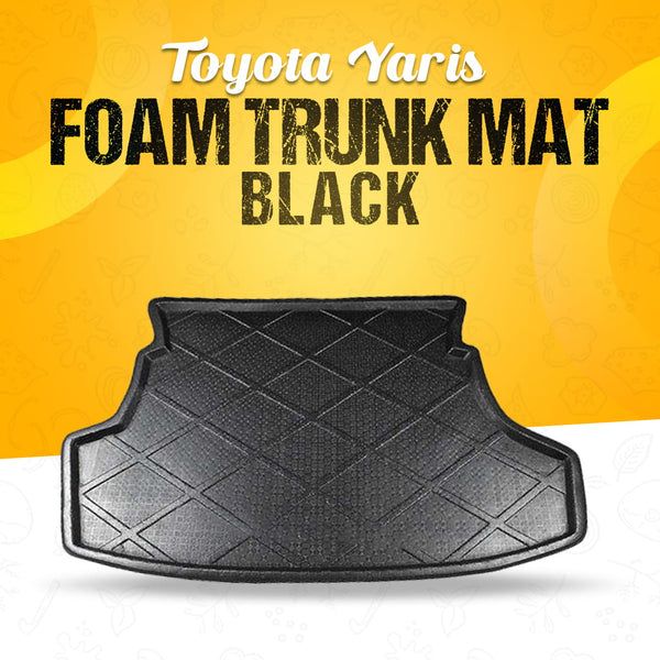 Toyota Yaris Foam Trunk Mat Black Mix Design - Model 2020-2021