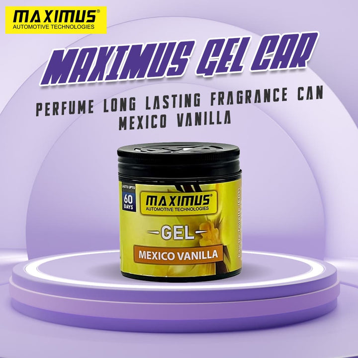 Maximus Gel Car Perfume Long Lasting Fragrance Can - Mexico Vanilla