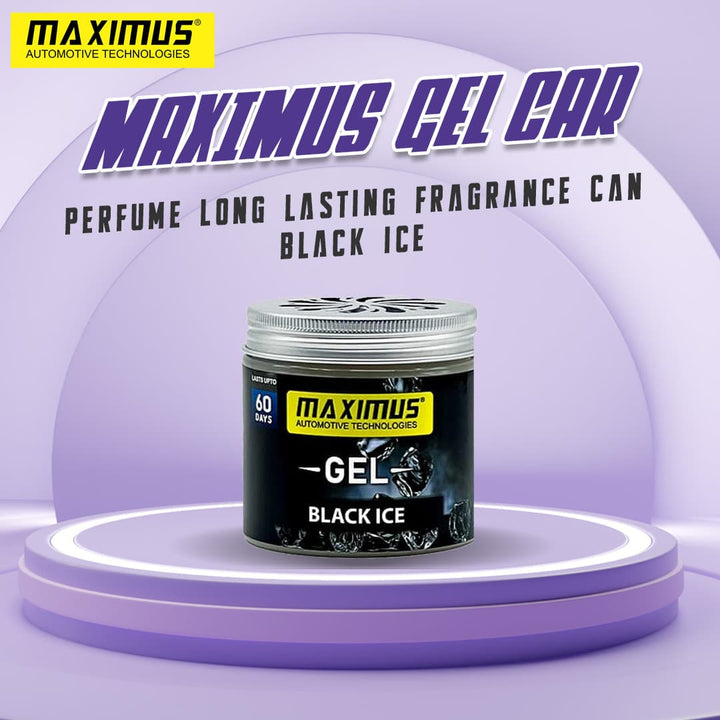 Maximus Gel Car Perfume Long Lasting Fragrance Can - Black Ice