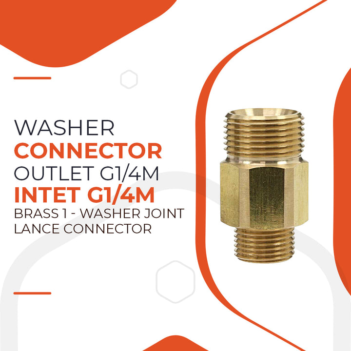 Washer Connector OUTLET G1/4M INTET G1/4M BRASS 1