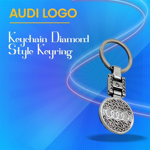 Audi Logo Keychain Diamond Style Keyring