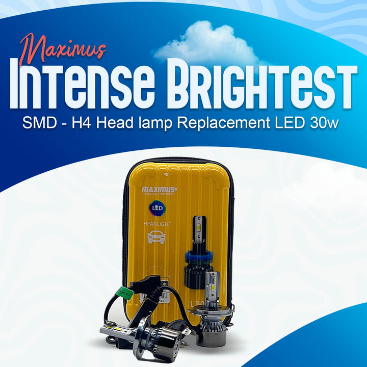Maximus Intense Brightest LED Headlight Bulb - H4 - 30w