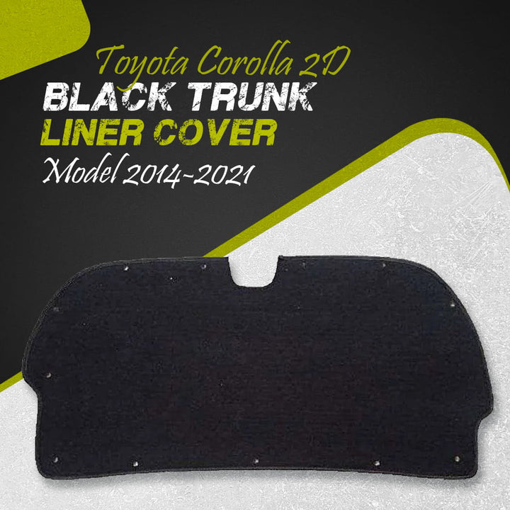 Toyota Corolla 2D Black Trunk Liner Cover - Model 2014-2021