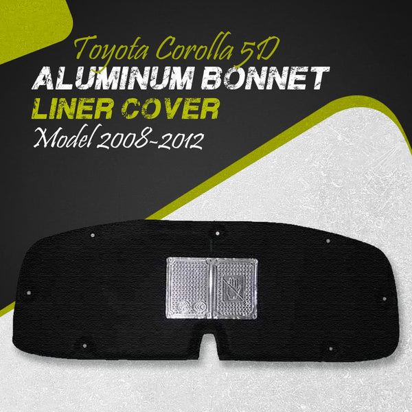 Toyota Corolla 5D Black Bonnet Liner Cover - Model 2008-2012