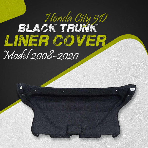 Honda City 5D Black Trunk Liner Cover - Model 2008-2020