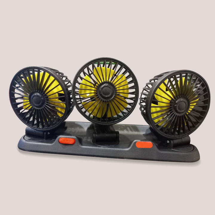 Rotatable Tripple Speed Car Electric Fan - Car Tripple Fan for Dashboard