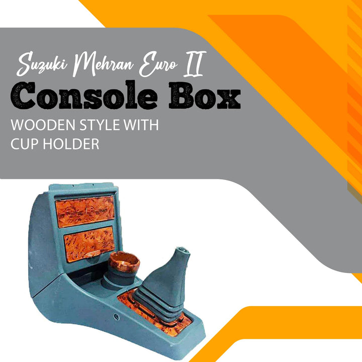 Suzuki Mehran Euro II Console Box Wooden Style With Cup Holder