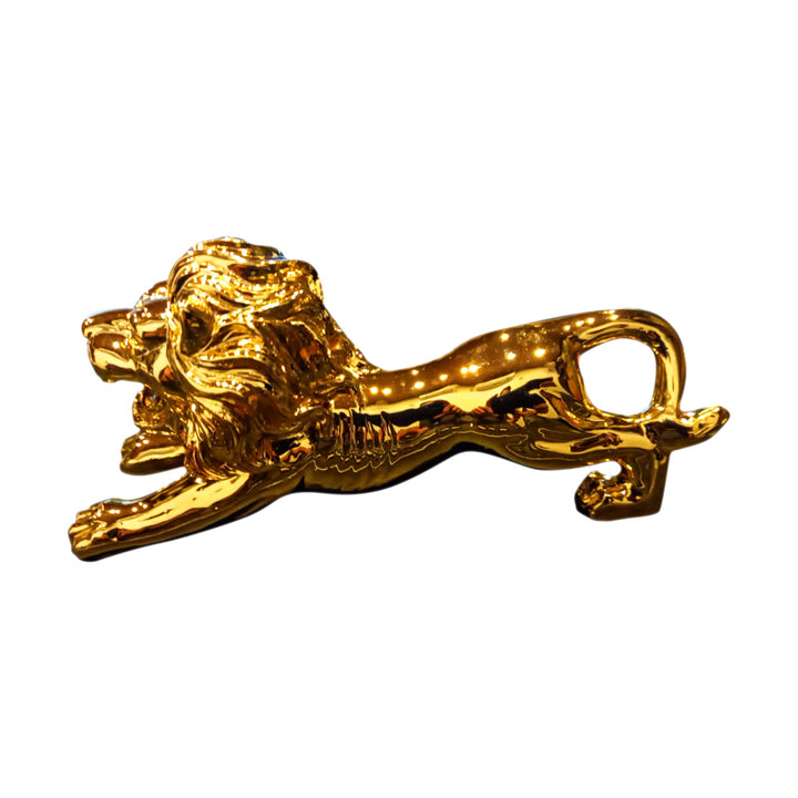 Lion Sculpture For Car Dashboard Small - Golden