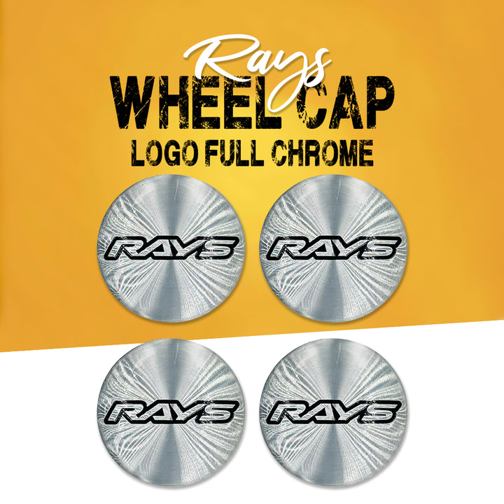 Rays Wheel Cap Logo Full Chrome - 4 Pieces - Center Hub Badge