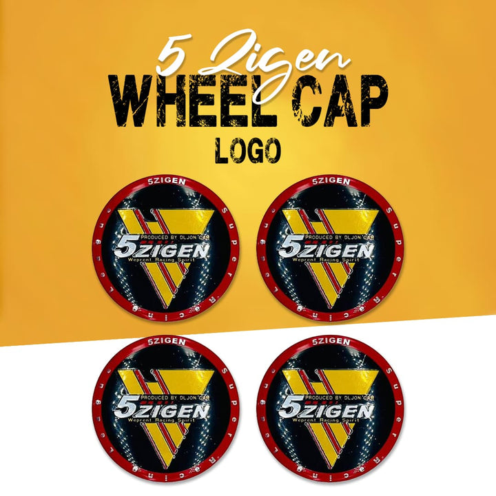 5 Zigen Logo Wheel Cap - 4 Pcs - Center Hub Badge