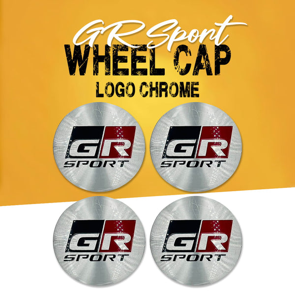 GR Sport Wheel Cap Logo Chrome - 4 Pieces - Center Hub Badge