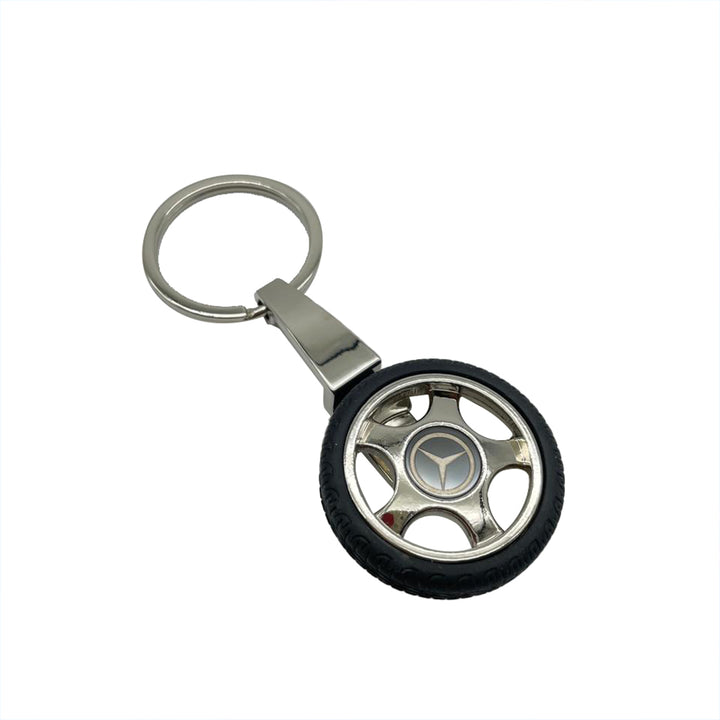 Mercedes Logo Tire Tyre Keychain Keyring