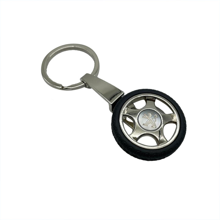 Peugeot Logo Tire Tyre Keychain Keyring