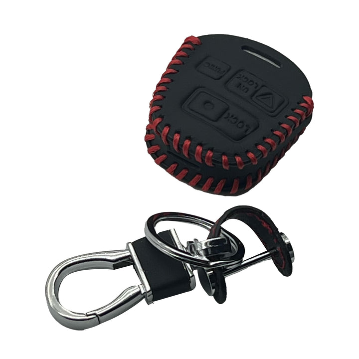 Toyota Corolla Leather Key Cover 3 Button Black - Model 2006-2008