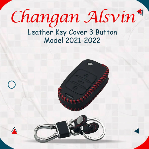 Changan Alsvin Leather Key Cover 3 Button - Model 2021-2024