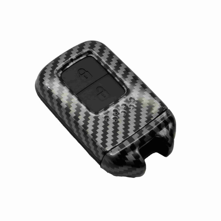 Honda Vezel Plastic Protection Key Cover Carbon Fiber With Black PVC 2 Buttons- Model 2013-2021