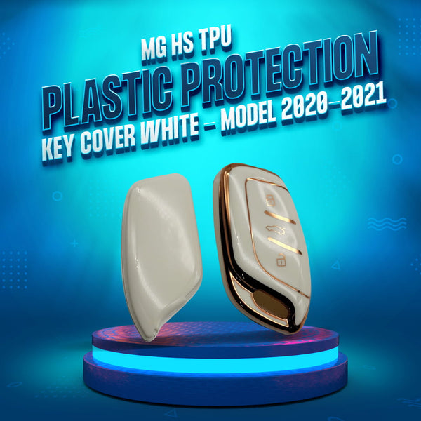 MG HS TPU Plastic Protection Key Cover White - Model 2020-2021