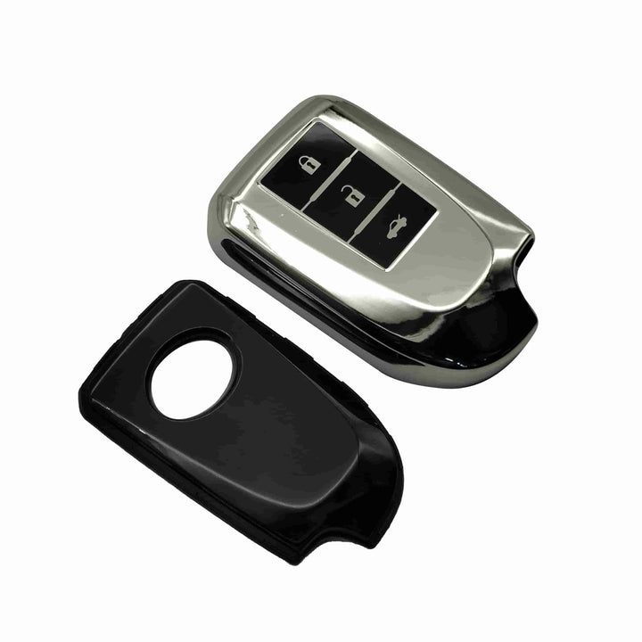 Toyota Yaris TPU Plastic Protection Key Cover Chrome - Model 2021-2022