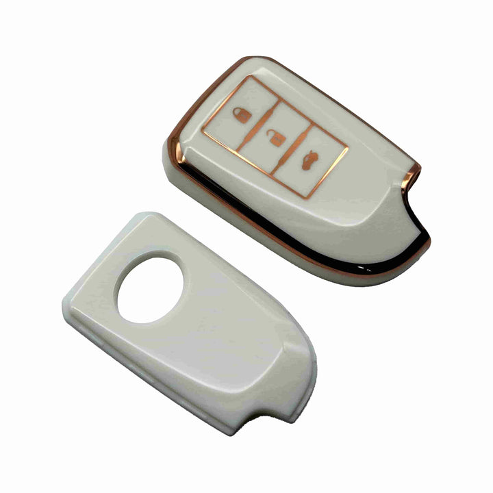 Toyota Yaris TPU Plastic Protection Key Cover White - Model 2020-2022