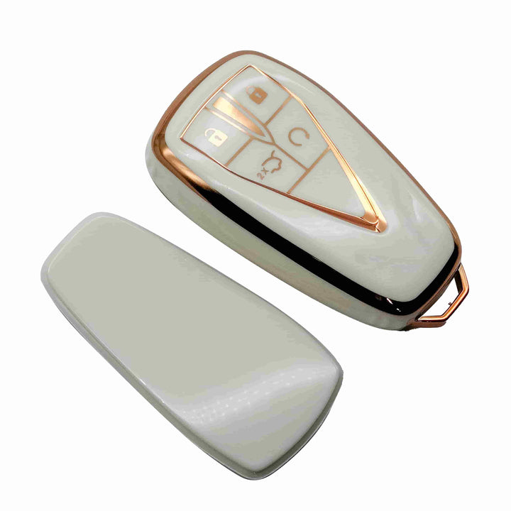 Changan Oshan X7 TPU Plastic Protection Key Cover 4 Button White - Model 2022-2024