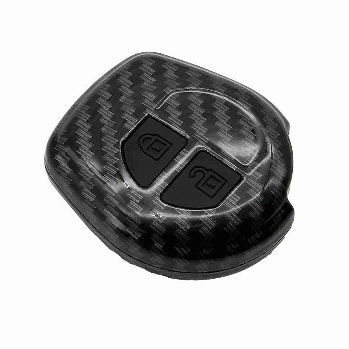 Suzuki Swift /Wagon R /Alto /Ciaz Plastic Protection Key Cover Carbon Fiber With Black 2 Buttons