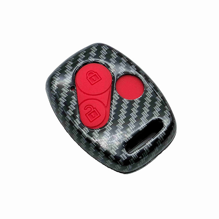 Honda City / Honda Civic Reborn / Honda CL9 Plastic Protection Key Cover Carbon Fiber With Red PVC 2 Buttons