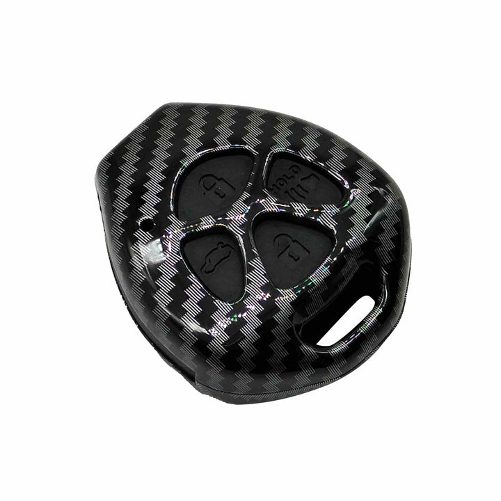 Toyota Corolla Plastic Protection Key Cover Carbon Fiber With Black PVC 4 Buttons - Model 2009-2014