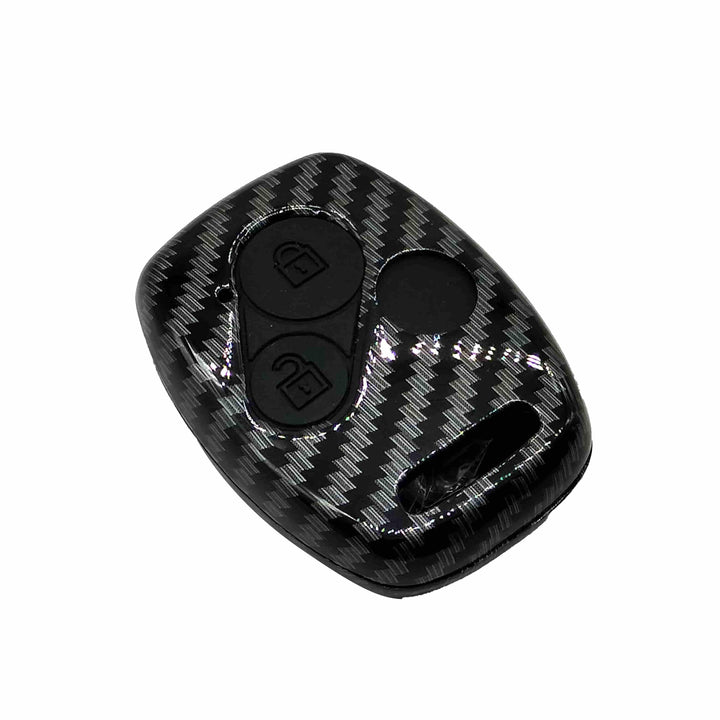 Honda City / Honda Civic Reborn / Honda CL9 Plastic Protection Key Cover Carbon Fiber With Black PVC 2 Buttons