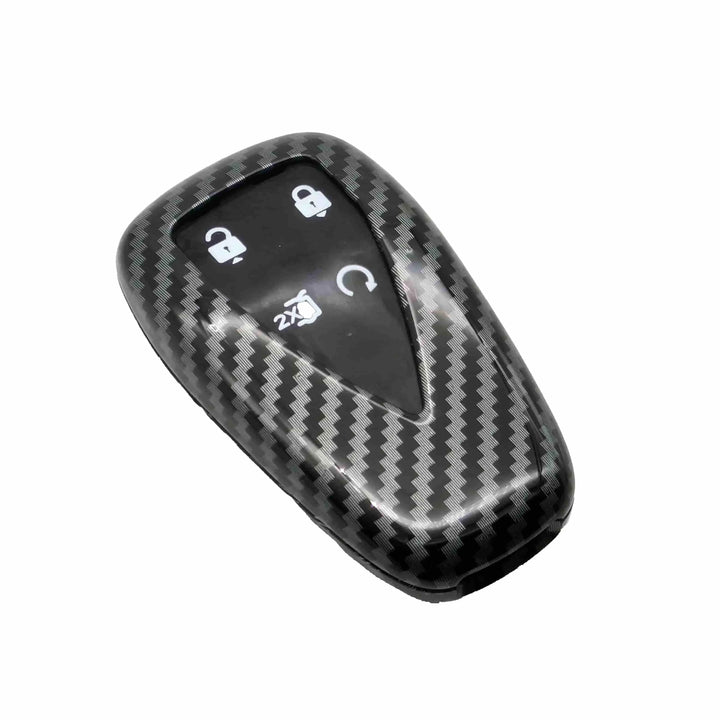 Changan Oshan X7 Plastic Protection Key Cover Carbon Fiber With Black PVC 4 Buttons - Model 2022-2024