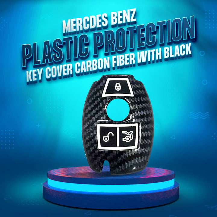 Mercdes Benz Plastic Protection Key Cover Carbon Fiber With Black PVC