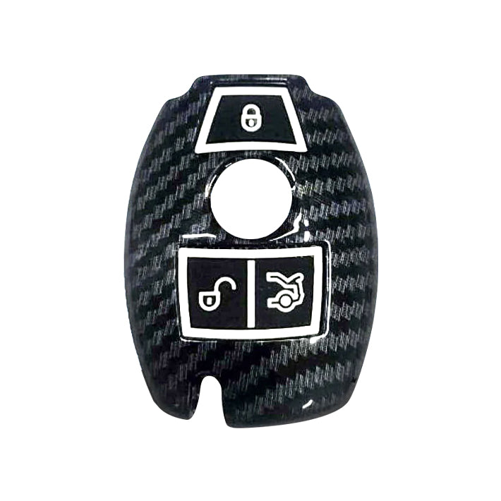 Mercdes Benz Plastic Protection Key Cover Carbon Fiber With Black PVC