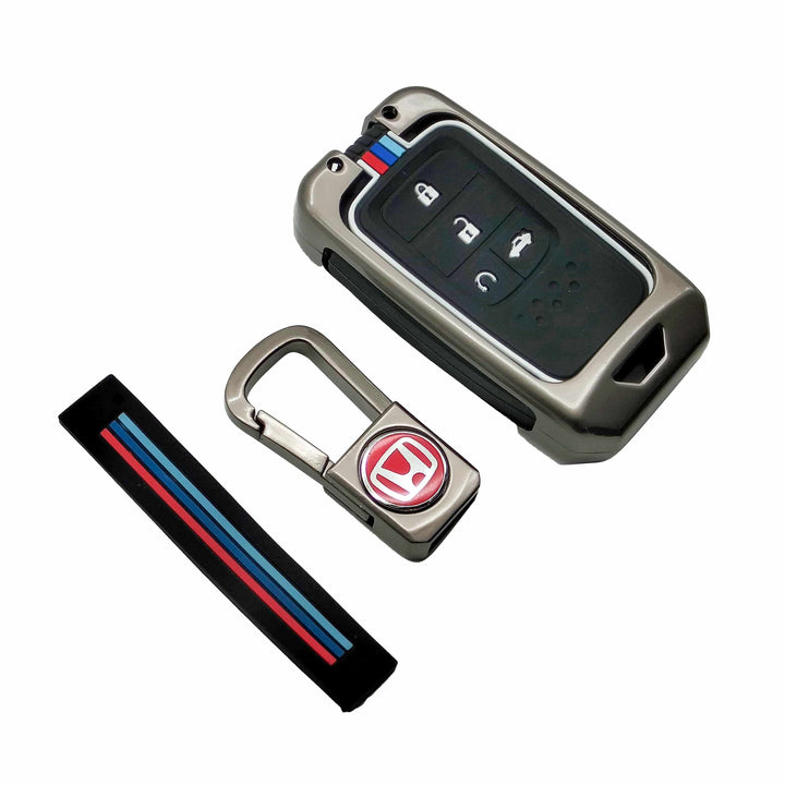 Honda Civic Key Cover With Metal Shell 4 Button - Model 2016-2021