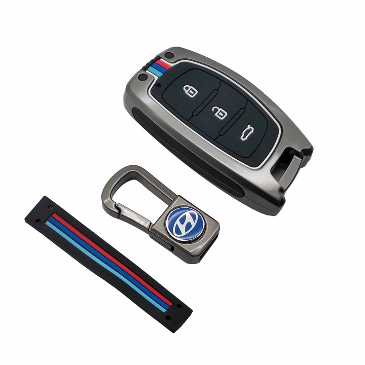 Hyundai Elantra Key Cover With Metal Shell - Model 2021-2024