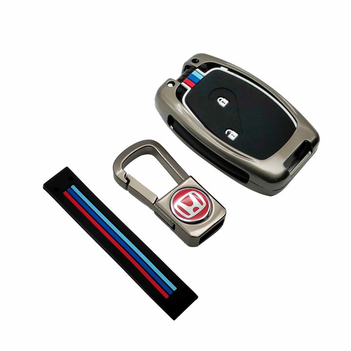 Honda Civic Key Cover With Metal Shell 2 Buttons - Model 2006-2012