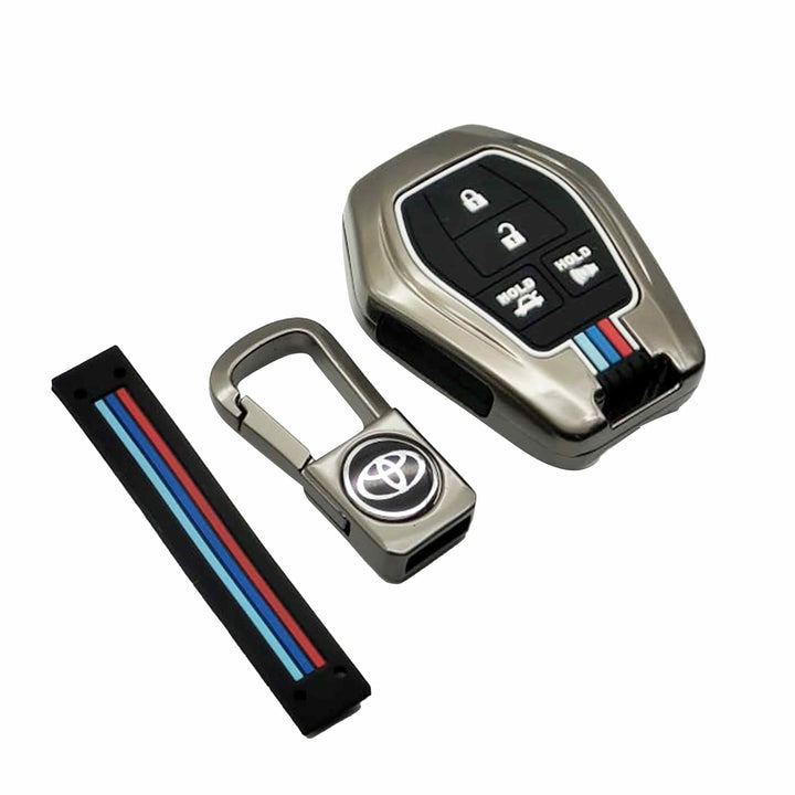 Toyota Corolla Key Cover With Metal Shell 4 Buttons - Model 2014-2015