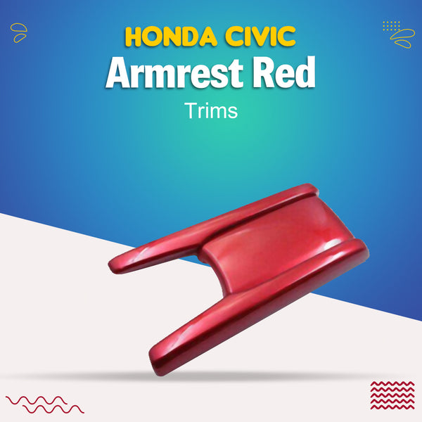 Honda Civic Armrest Red Trims ( 100303204 ) - Model 2016-2021