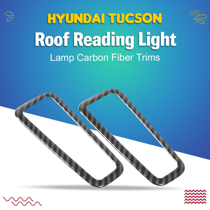 Hyundai Tucson Roof Reading Light Lamp Carbon Fiber Trims - Model 2020-2024