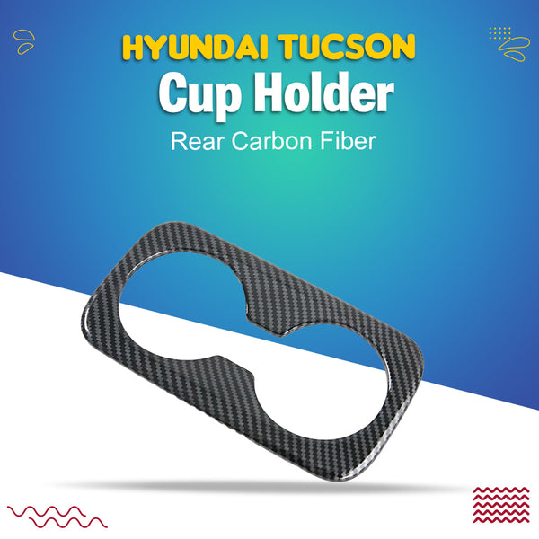 Hyundai Tucson Rear Carbon Fiber Cup Holder - Model 2020-2024