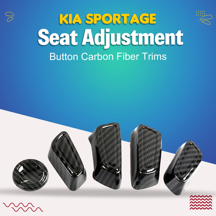 KIA Sportage Seat Adjustment Button Carbon Fiber Trims - Model 2019 -2024