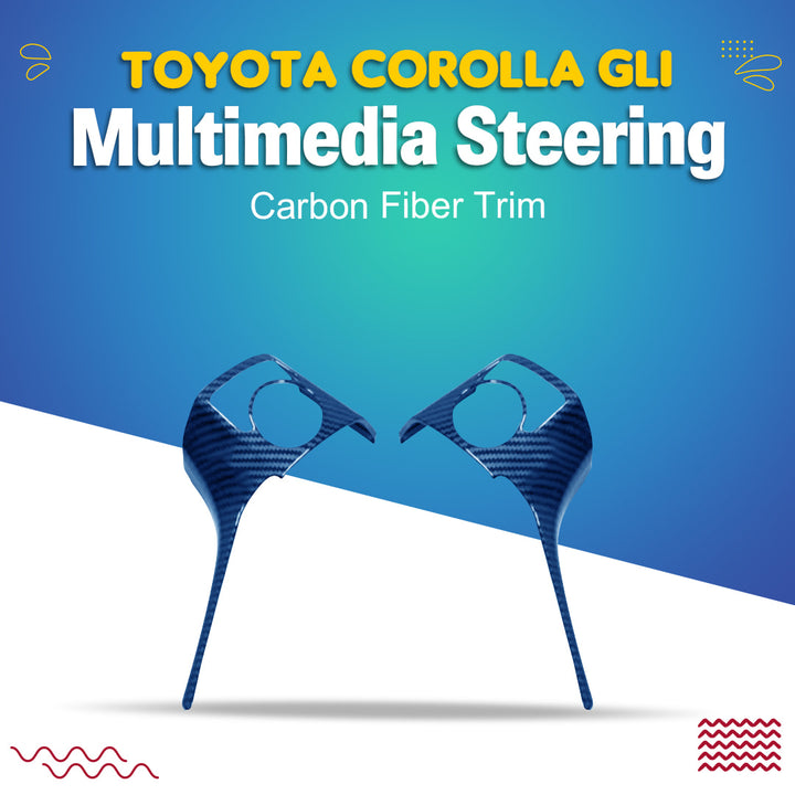 Toyota Corolla GLI Multimedia Steering Carbon Fiber Trim - Model 2008-2012