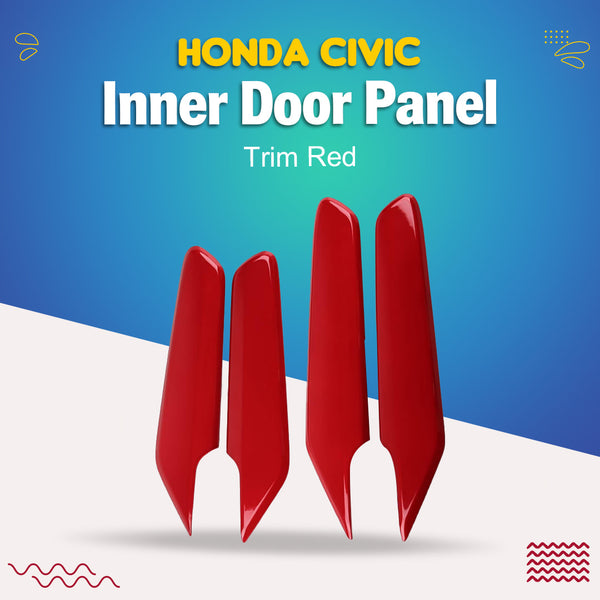 Honda Civic Inner Door Panel Trim Red - Model 2022-2024