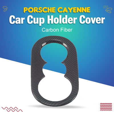 Porsche Cayenne Carbon Fiber Car Cup Holder Cover