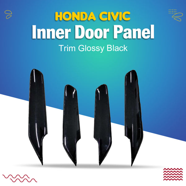 Honda Civic Inner Door Panel Trim Glossy Black - Model 2022-2024