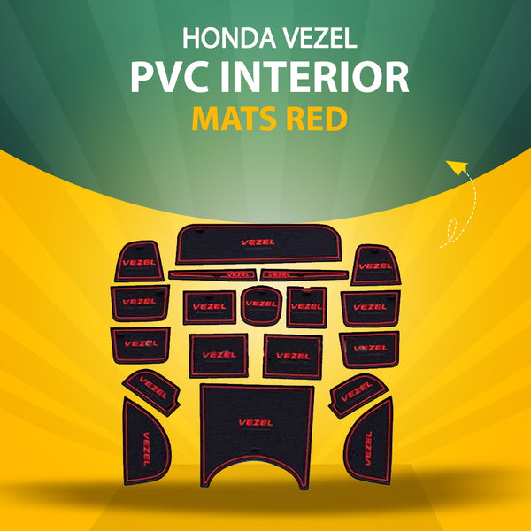 Honda Vezel PVC Interior Mats Red - Model 2013-2021