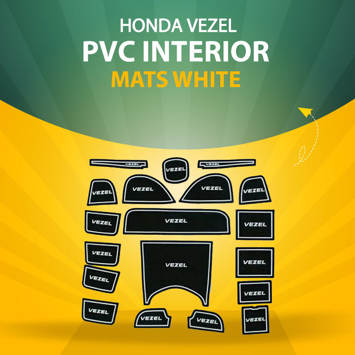 Honda Vezel PVC Interior Mats White - Model 2013 -2021