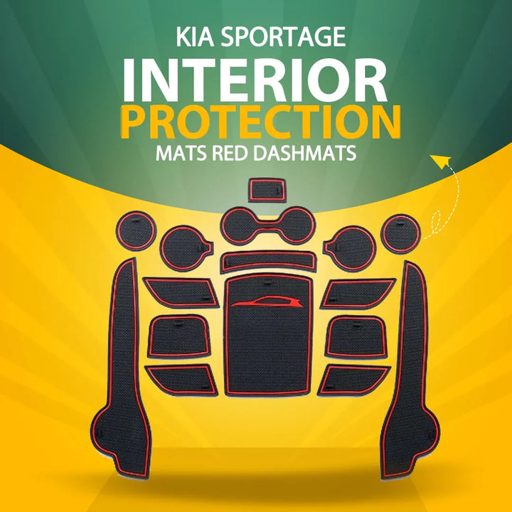 KIA Sportage Interior Protection Mats Red Dashmats - Model 2019-2021