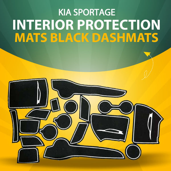 KIA Sportage Interior Protection Mats Black Dashmats - Model 2019-2021