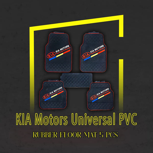 KIA Motors Universal PVC Rubber Floor Mat 5 Pcs
