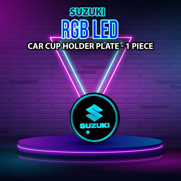 Suzuki RGB LED Car Cup Holder Plate - 1 piece