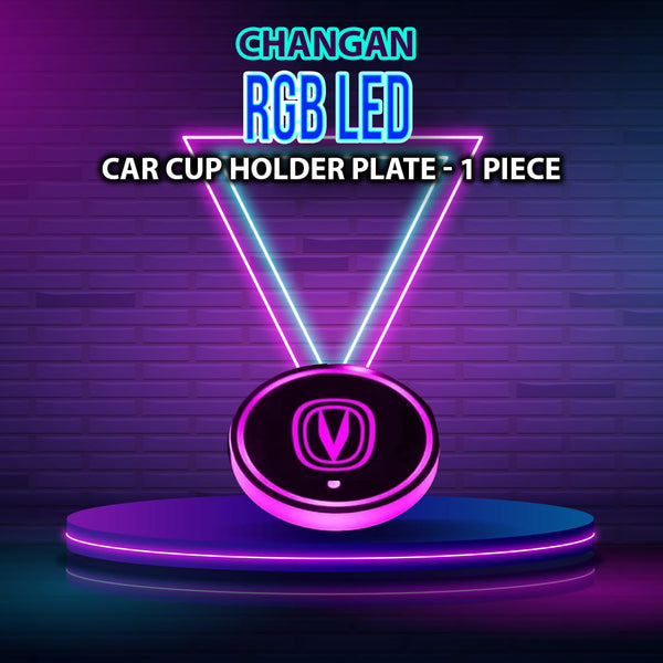 Changan RGB LED Car Cup Holder Plate - 1 Piece